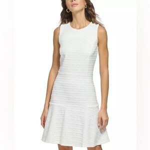 Tommy Hilfiger Button-Trimmed Jacquard-Knit Dress